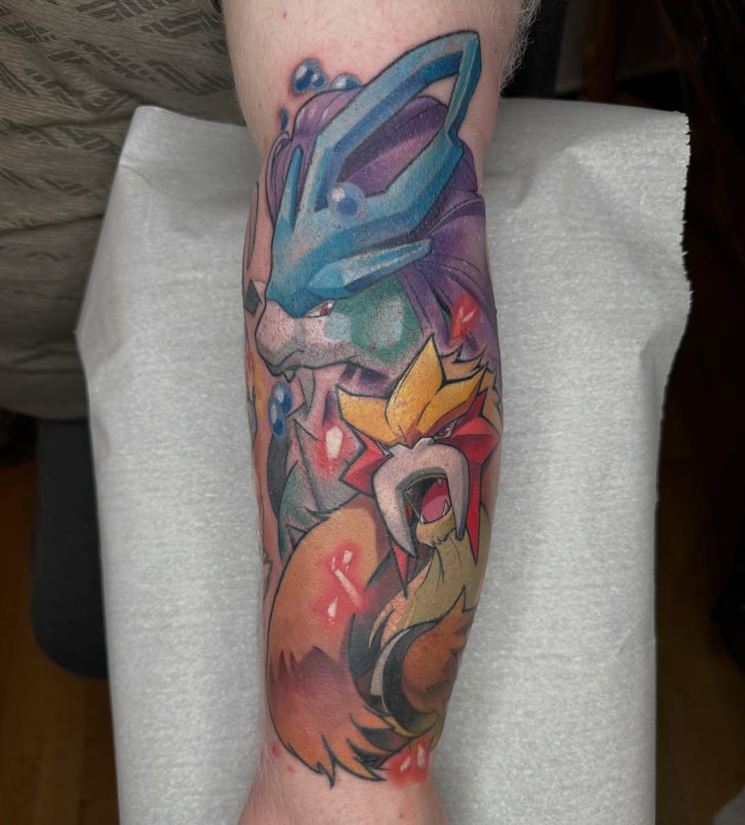 Tatouage Entei Suicune Raikou Pokémon — loickmori
