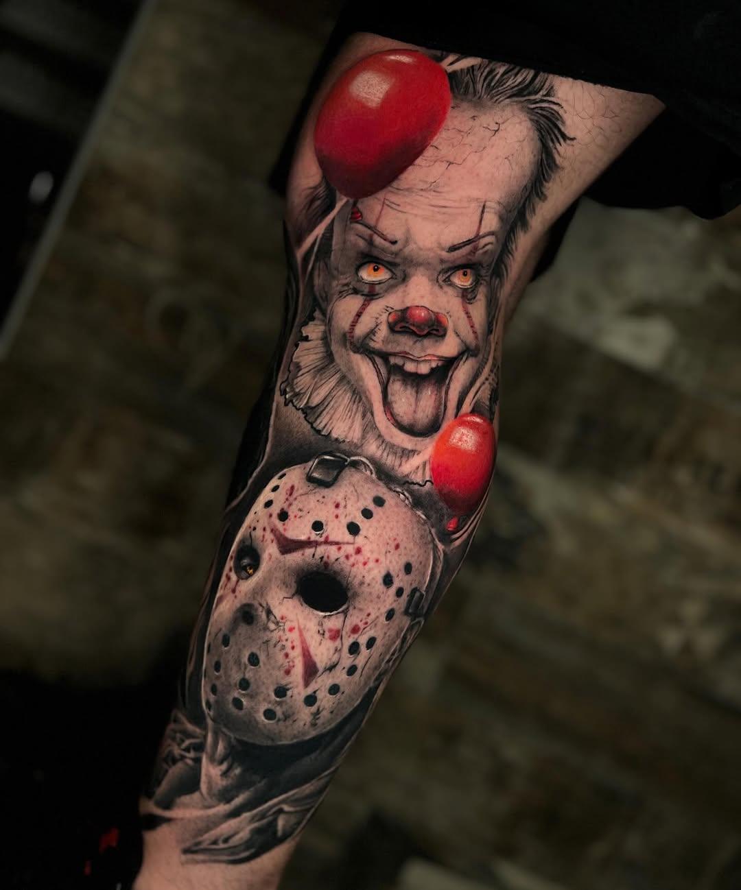 Tatouage Visages horreur — yeyotattooartist