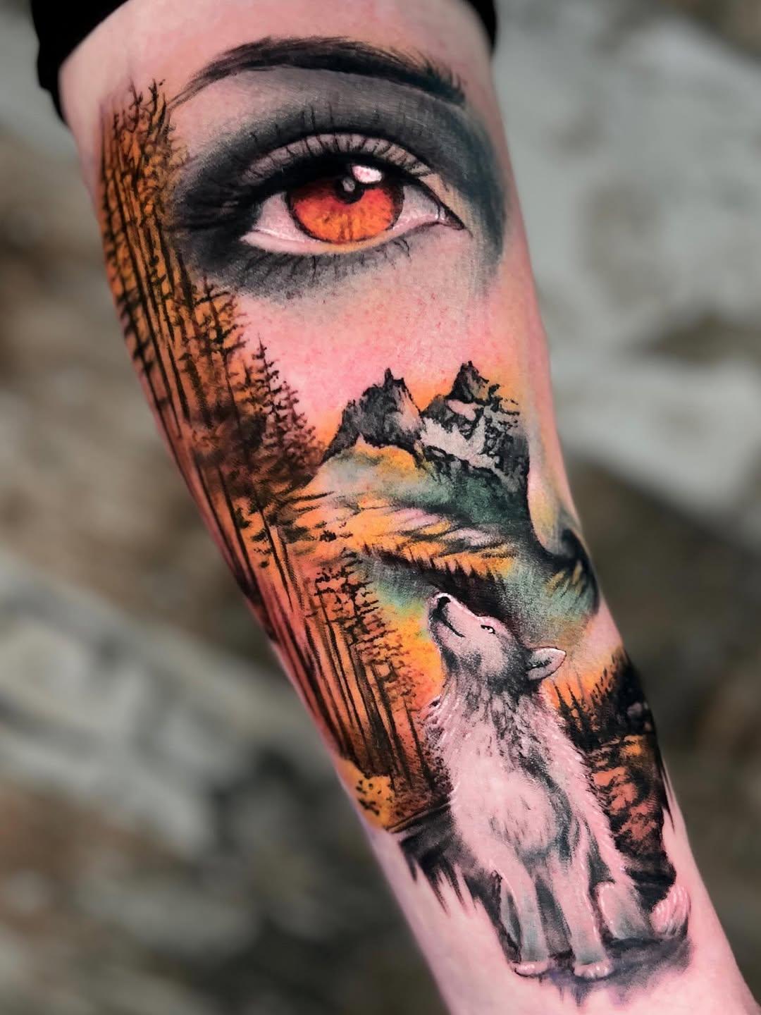 Tatouage Loup réaliste — yeyotattooartist