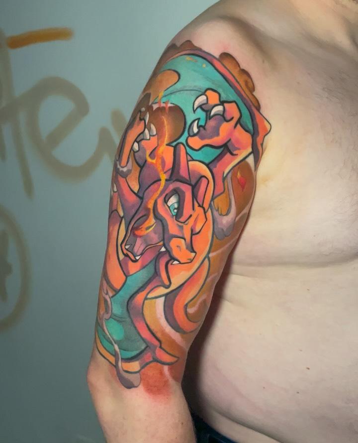 Tatouage Dracaufeu Pokemon — oshink__