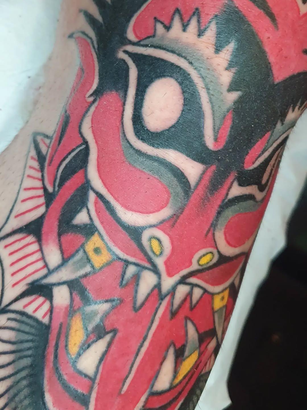 Tatouage Épines genou — elbenttattoo