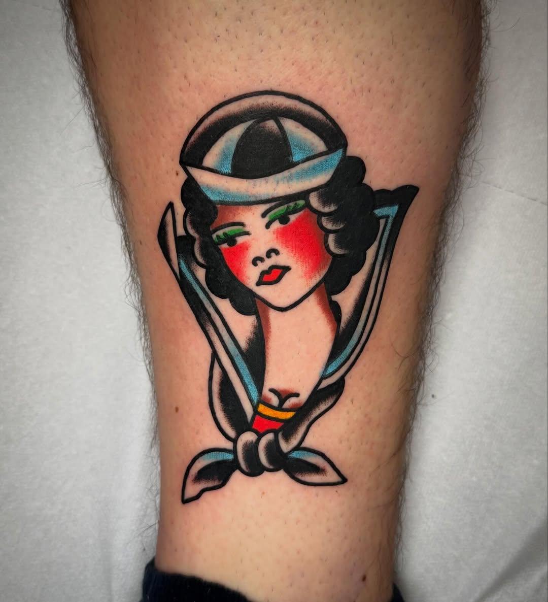 Tatouage Portrait de femme surréaliste — stefanpauli