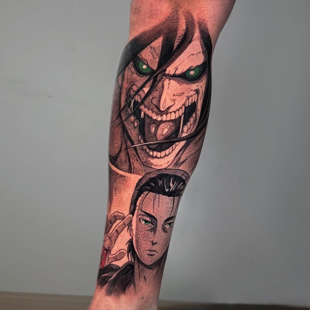 Tatouage Demon Attack on Titans — nesi_tattoo