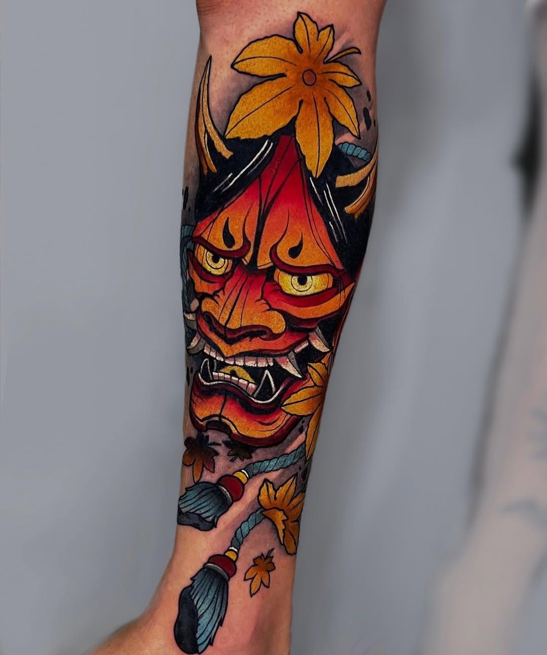 Tatouage Masque Hanya demon — nesi_tattoo