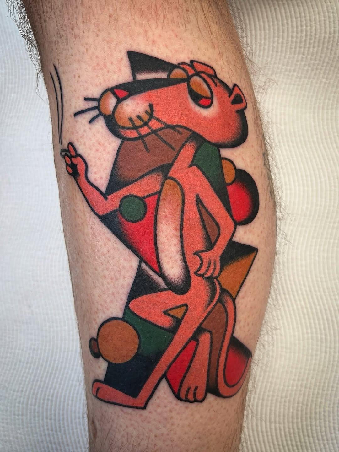 Tatouage Personnage cartoon stylisé jambe — graeme.allan