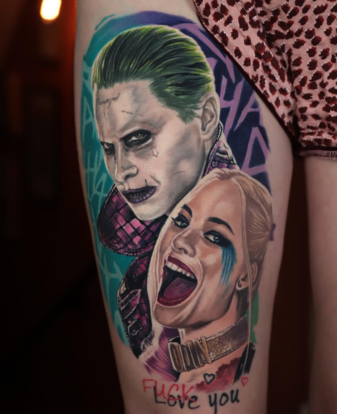 Tatouage Joker Harley Quinn — jean_mognon