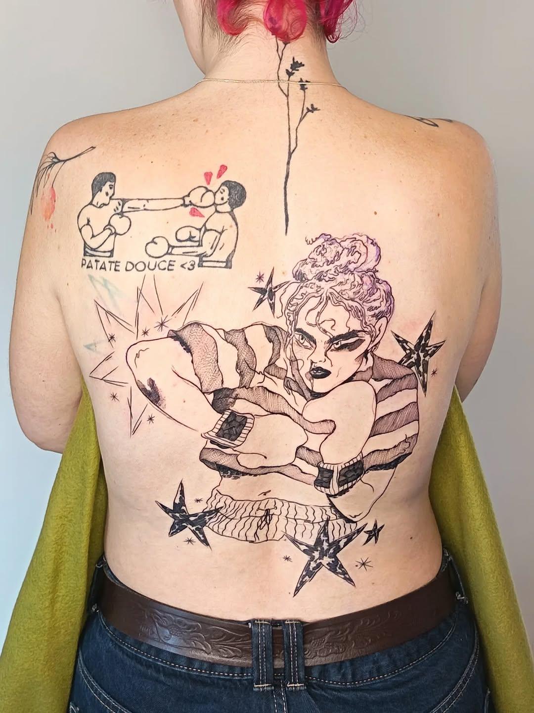 Tatouage compositions multiples cartoon et illustration — cagnecanine
