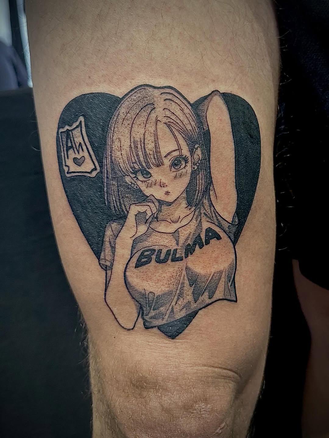 Bulma (Dragon Ball) blackwork — lilithblackwork