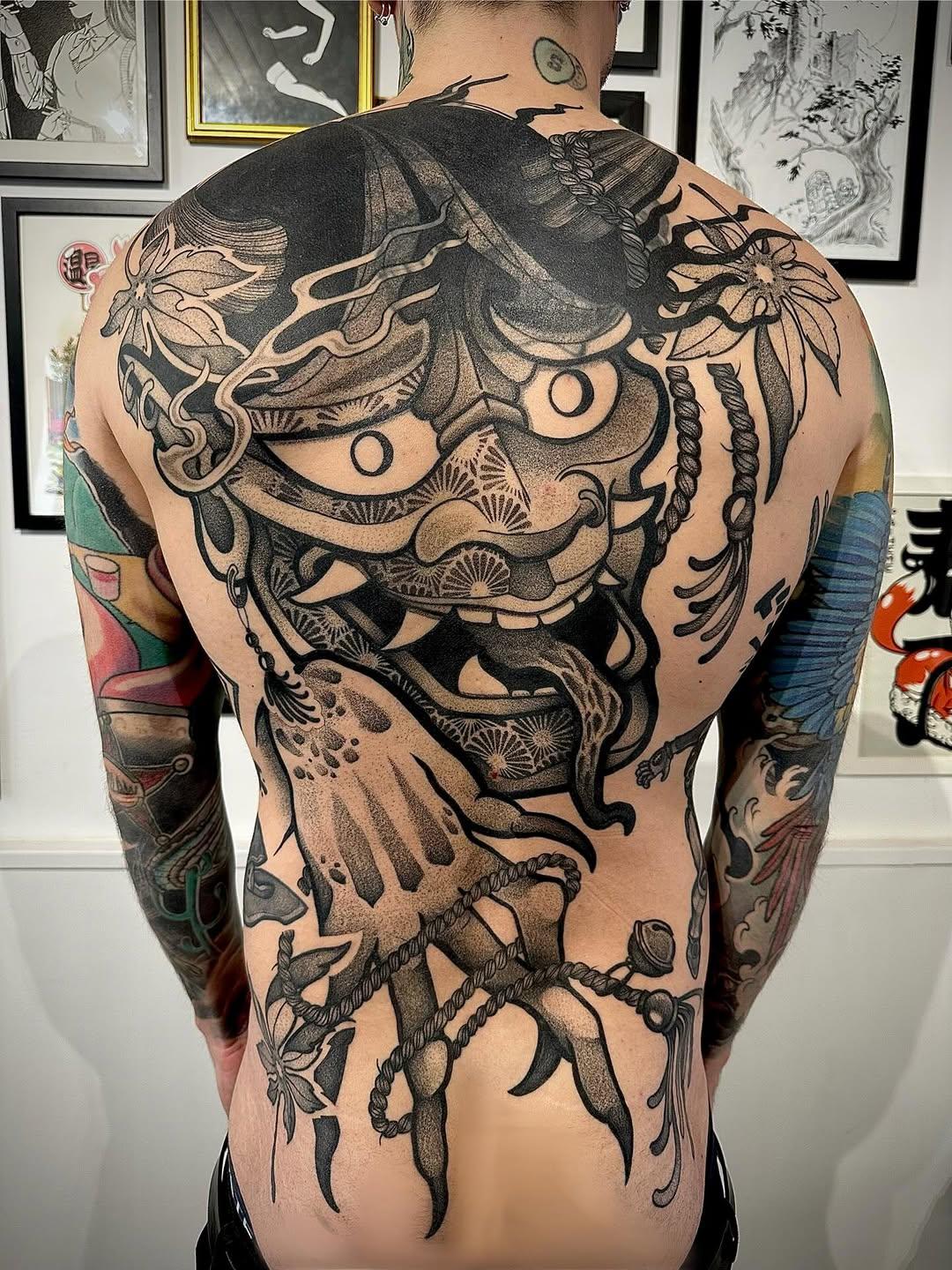 Cover Hannya blackwork — lilithblackwork