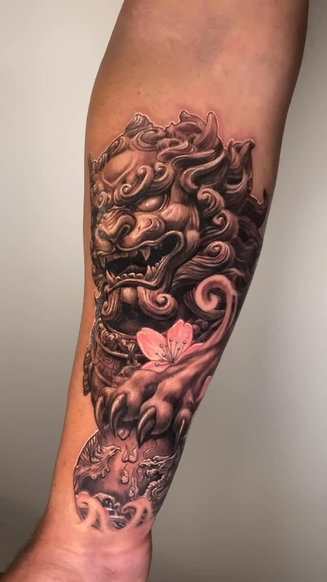 Tatouage Fu Dog japonais — dark_spirit_tattoo