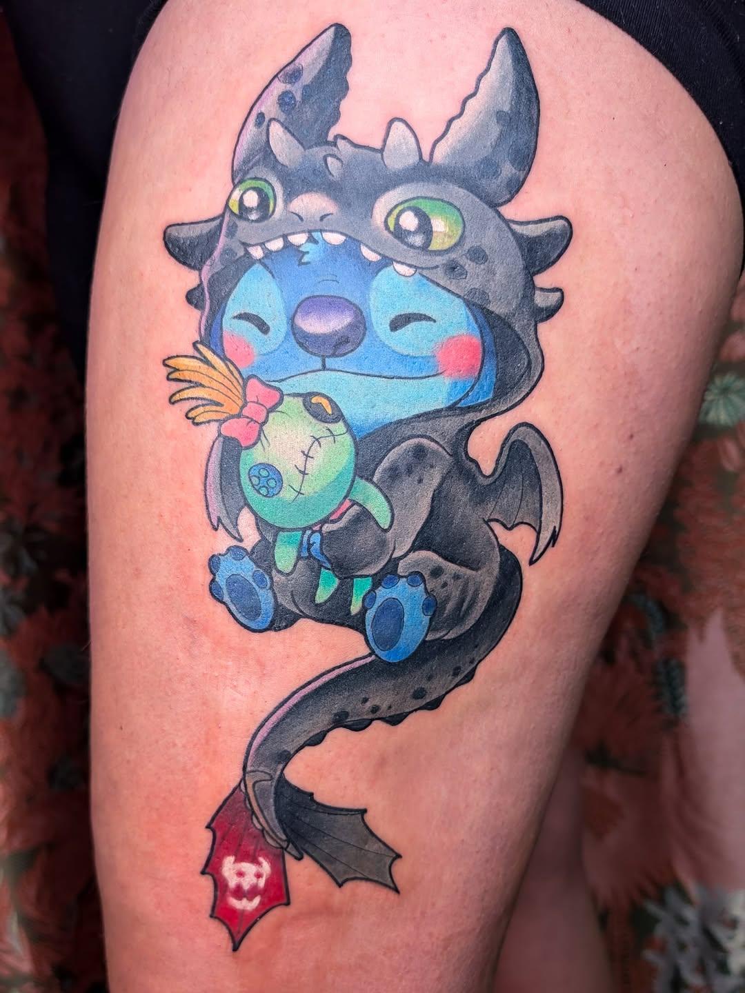 Krokmou x Stitch illustratif — madz.tattoo