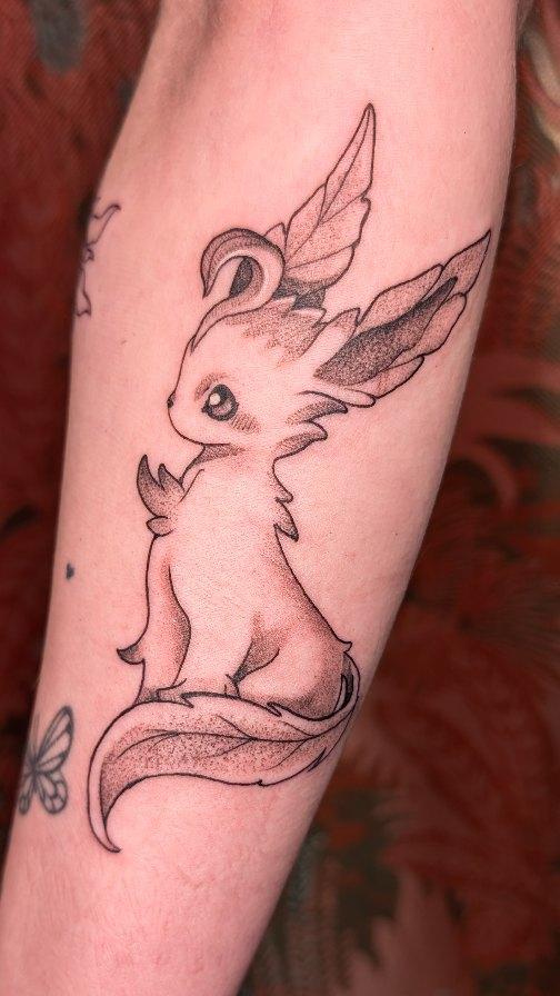 Leafon (Pokémon) illustratif — madz.tattoo