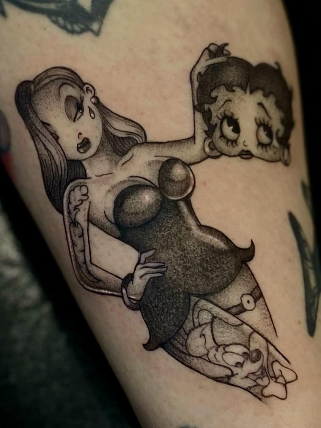 Tatouage Jessica Rabbit Betty Boop — jerryonetattoo