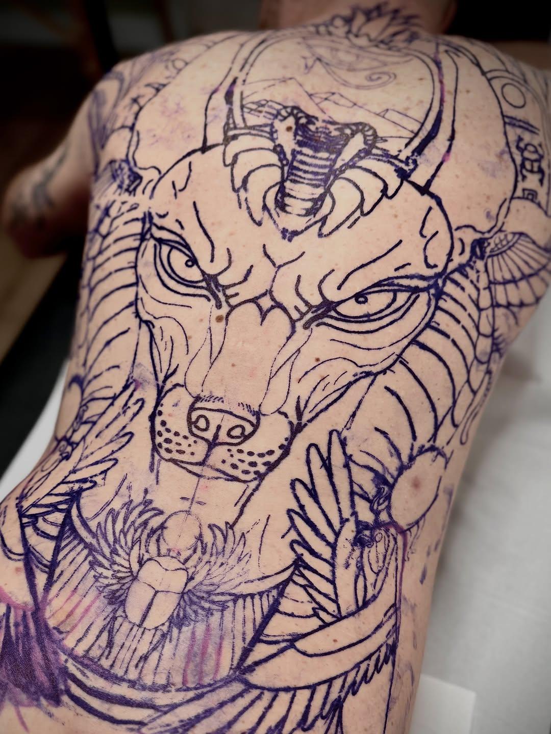 Tatouage Anubis — dino_nevroz_tattoo