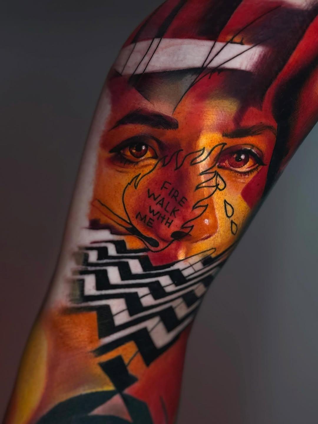 Tatouage Portrait surréaliste cauchemar — andreslikes2create
