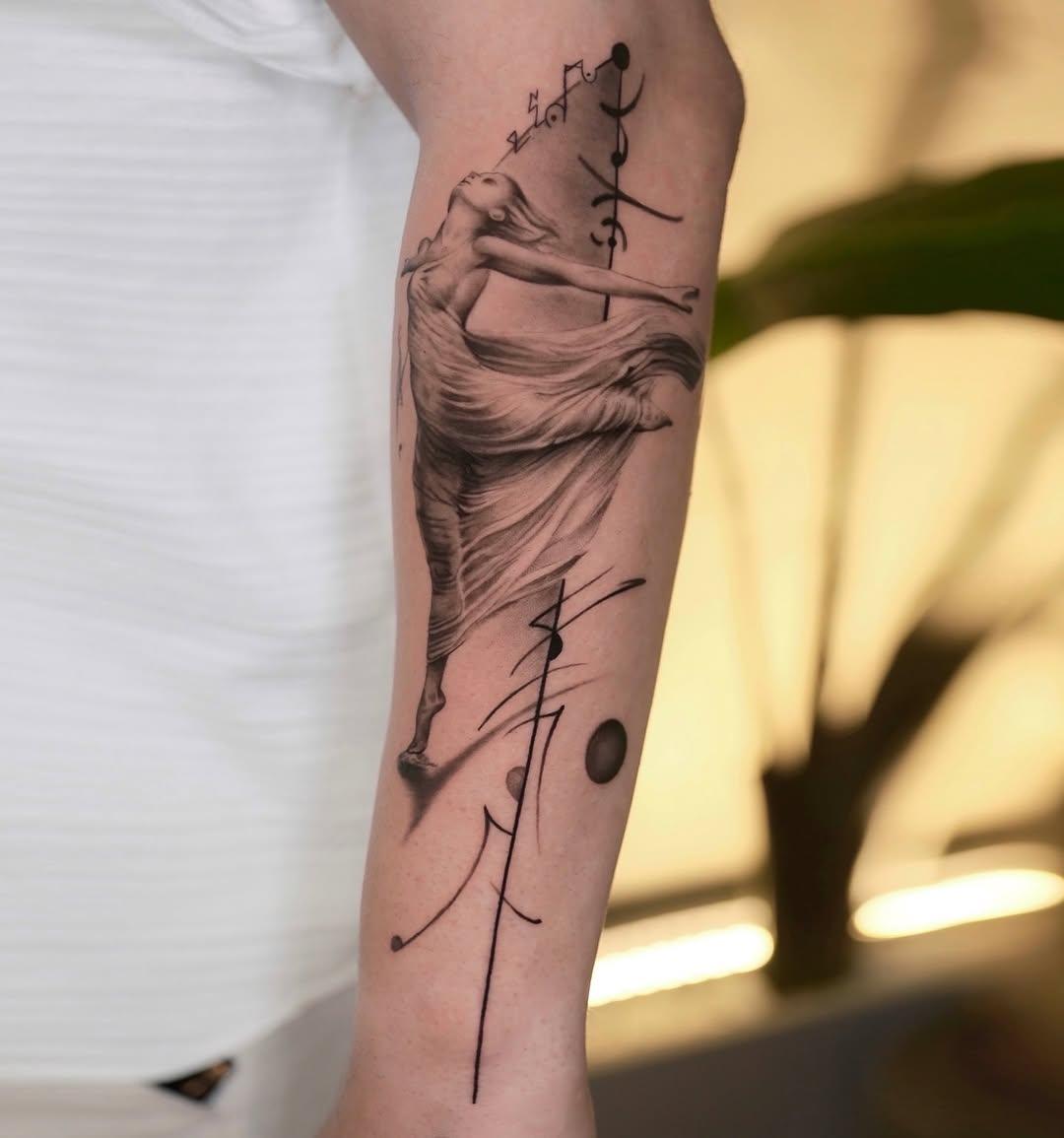 Tatouage Pan créature mythologique — beyazitink