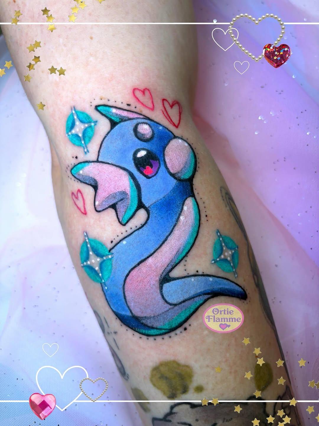 Tatouage Dracaufeu avant-bras — ortie_flamme