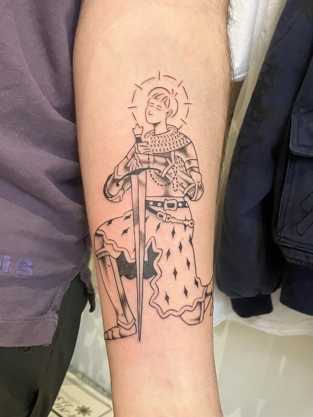 Tatouage guerrier à l'épée — peterheinrisch