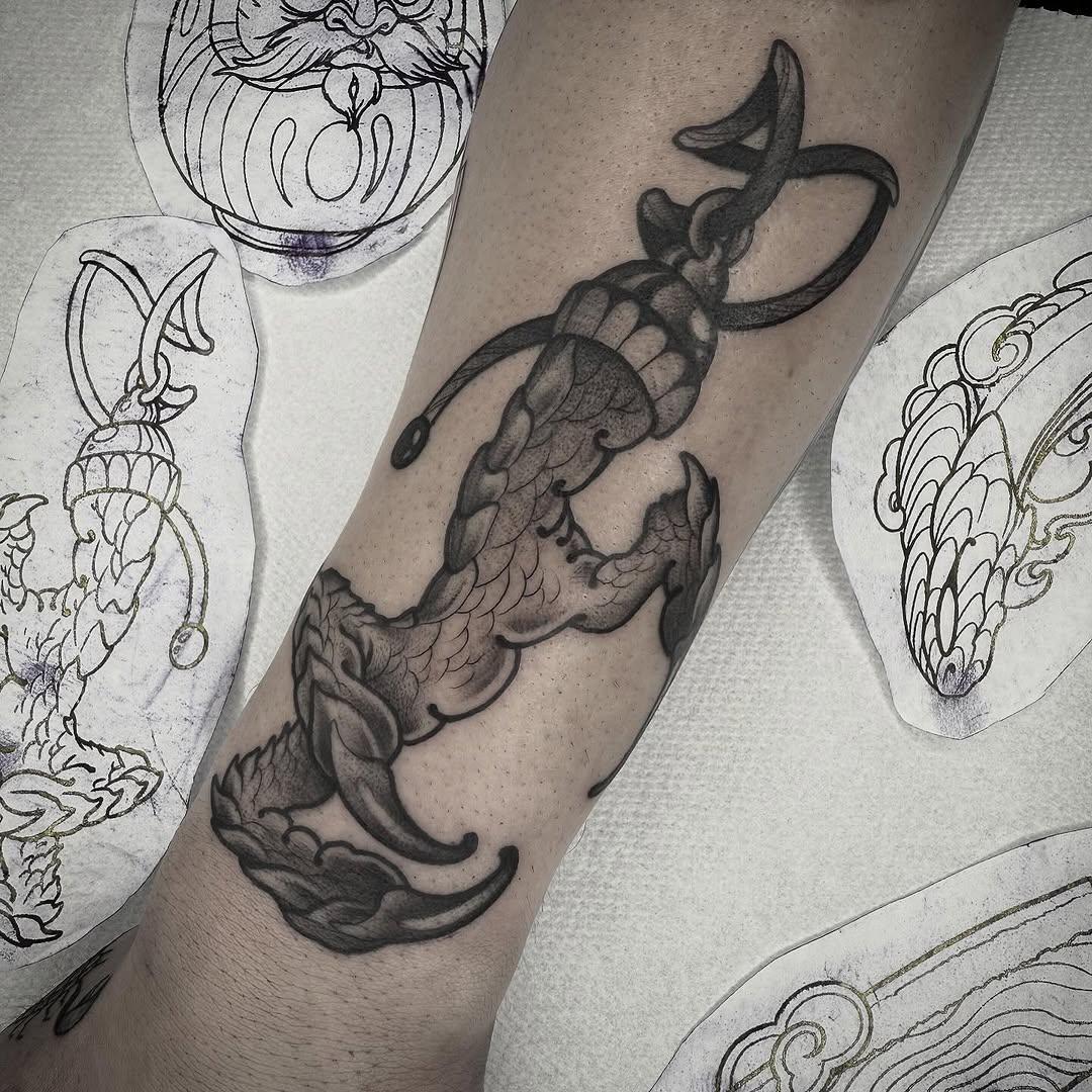 Tatouage Crocodile neotrad — frk.tattoo