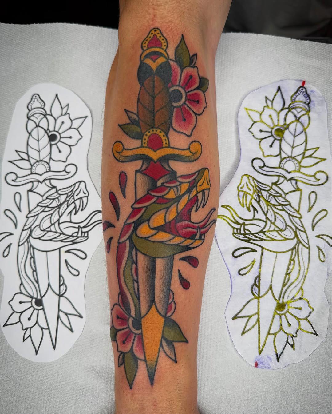 Tatouage Couteau traditionnel — frk.tattoo