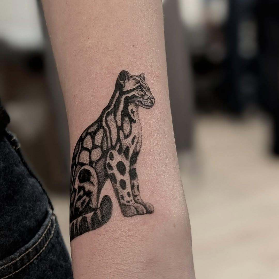 Tatouage Leopard nuagé avant-bras — rnk_rnk_