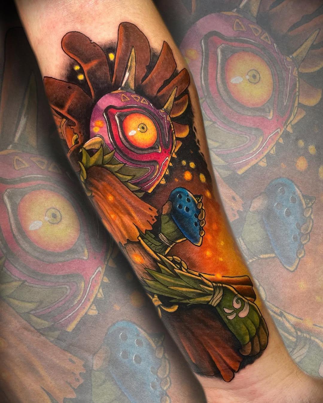Tatouage Créature Zelda oeil flamboyant — silent_screamink