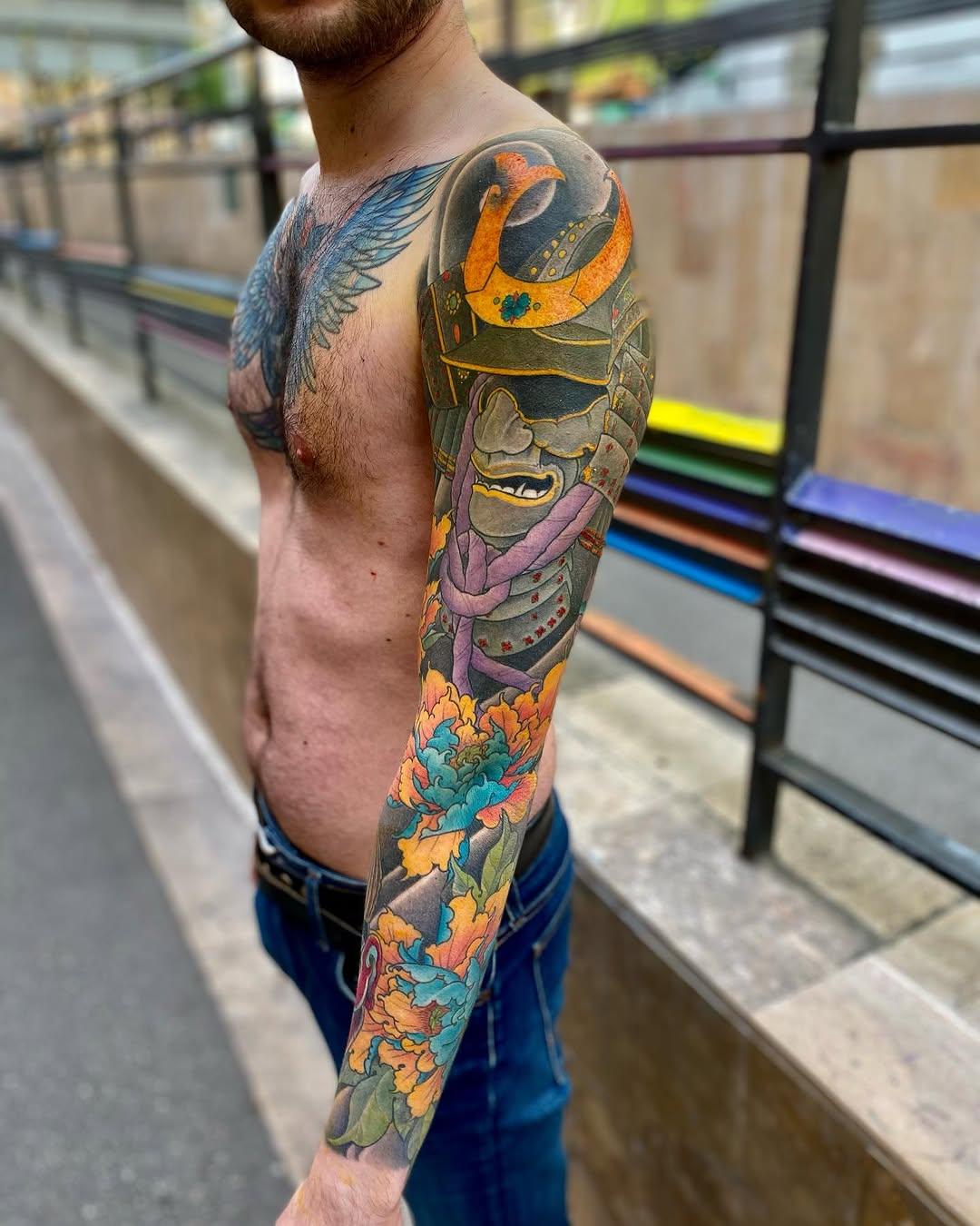 Tatouage Design oriental bras-avant-bras — fishermantattooclub