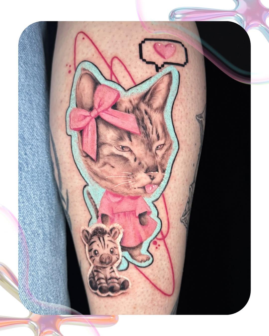 Portrait de chat, réalisme graphique couleur — la_malice_ttt