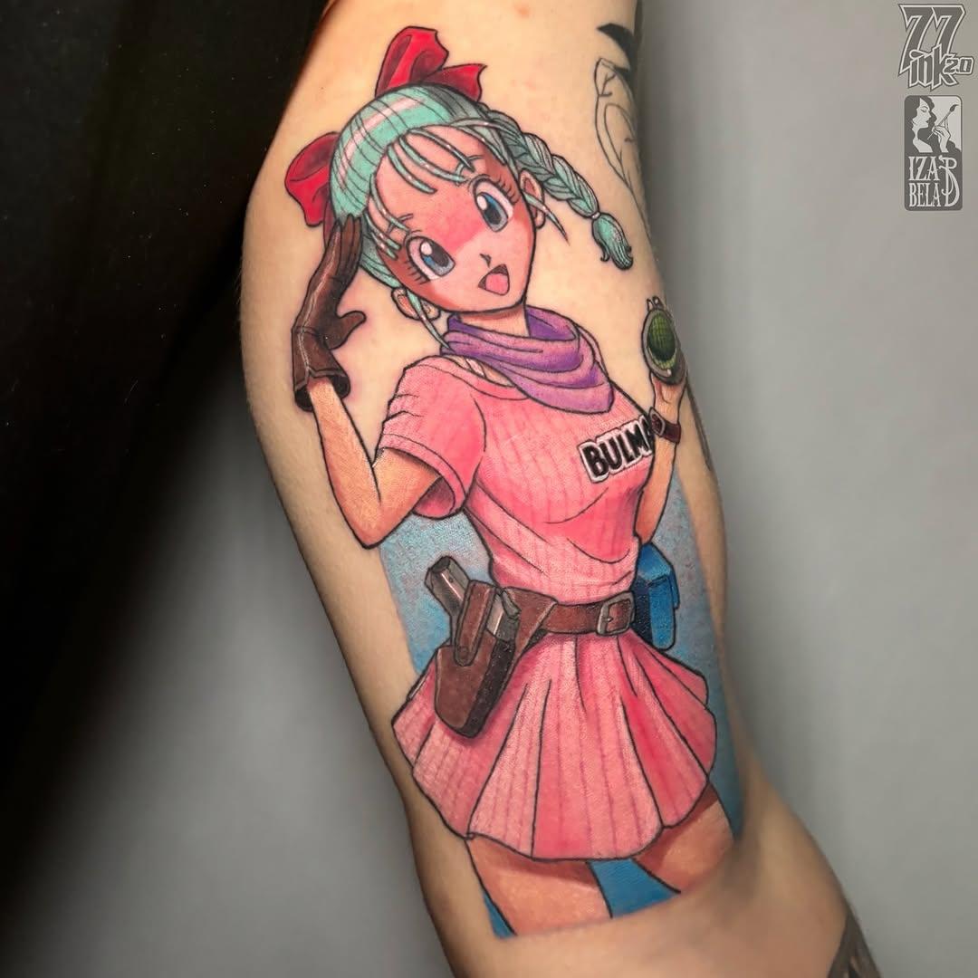 Tatouage Bulma Dragon Ball — iza.baginska.tatuaze