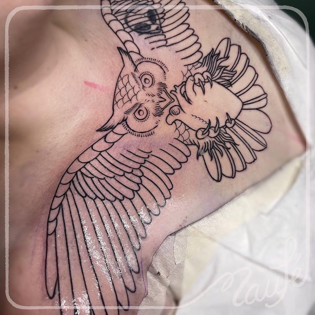 Tatouage hibou cover — _maufe_