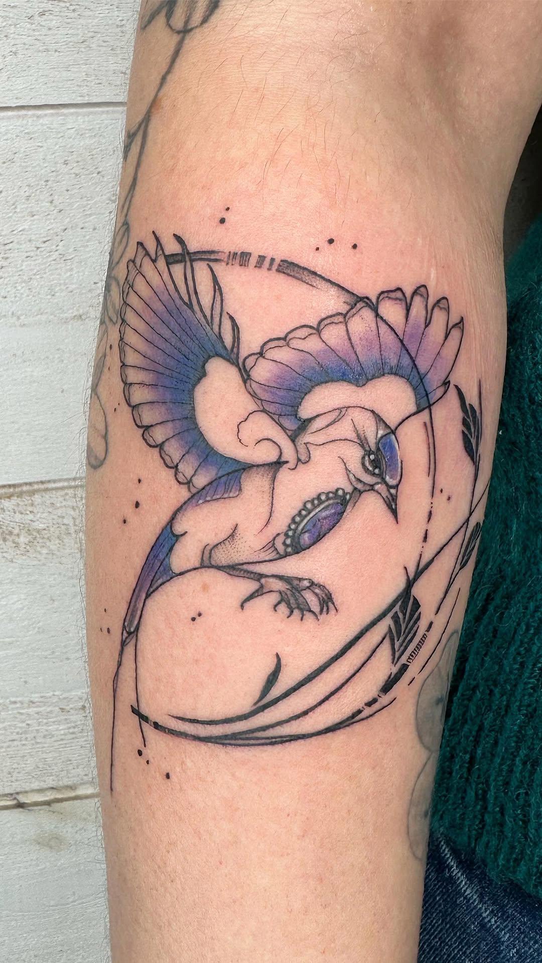 Tatouage Oiseau poétique — elitza.tattoo