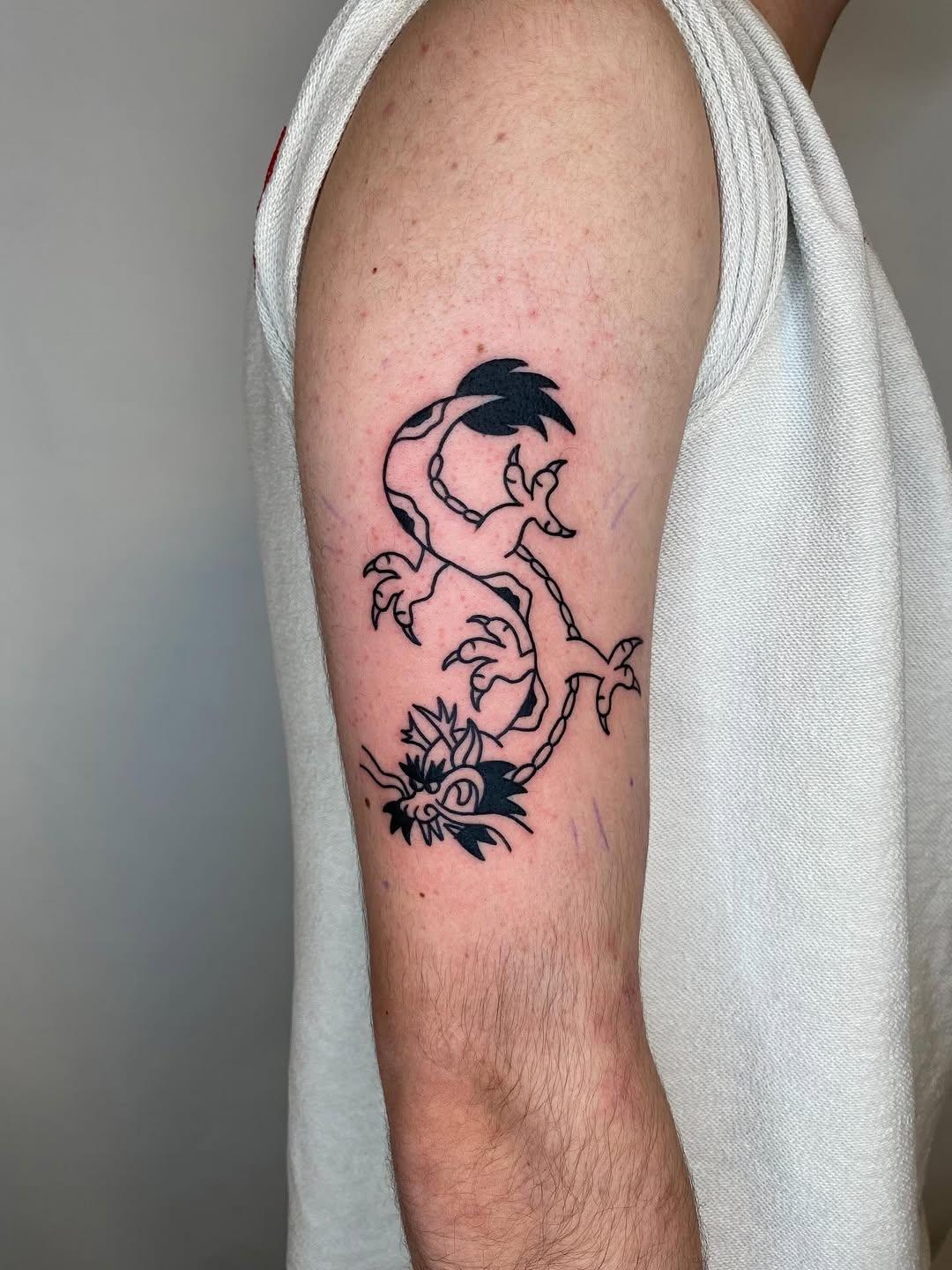 Tatouage Serpent et soleil bras — patrick.boeufgras