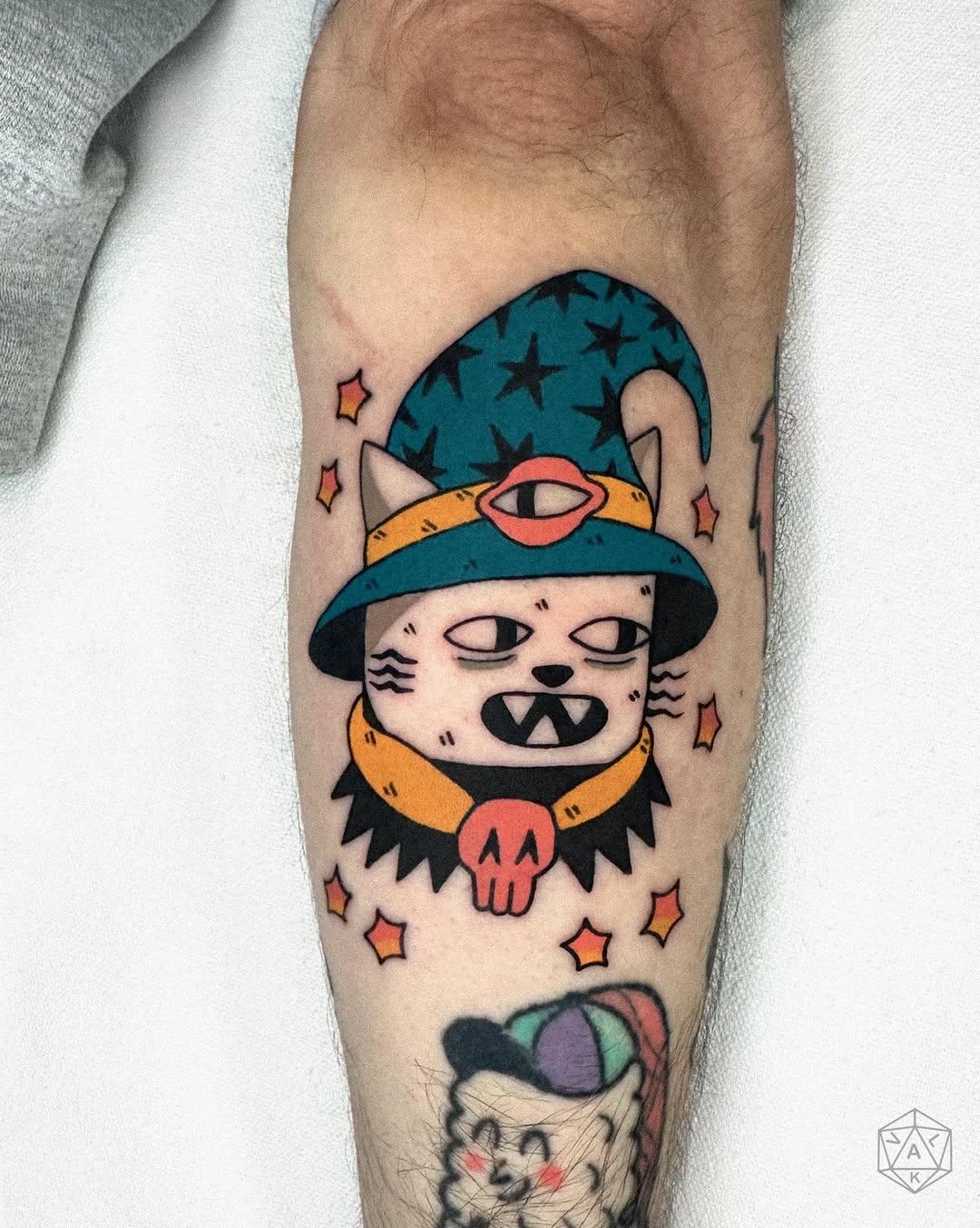 Meowgician (chat magicien), illustratif — valktattoo