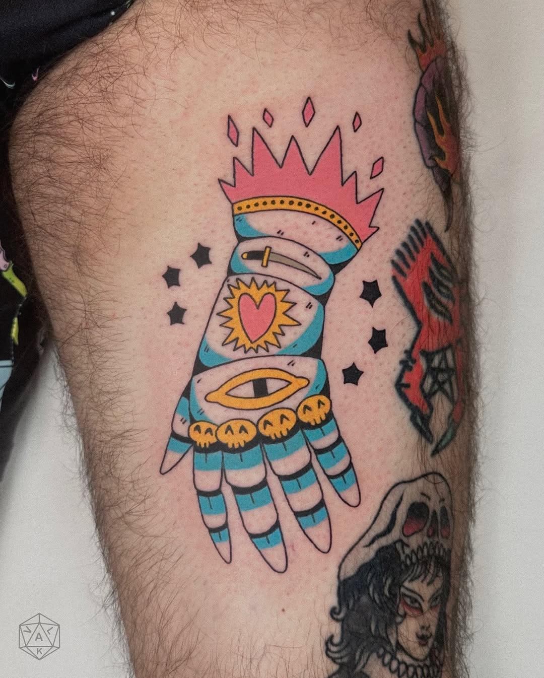 Gantelet magique, illustratif fantasy — valktattoo