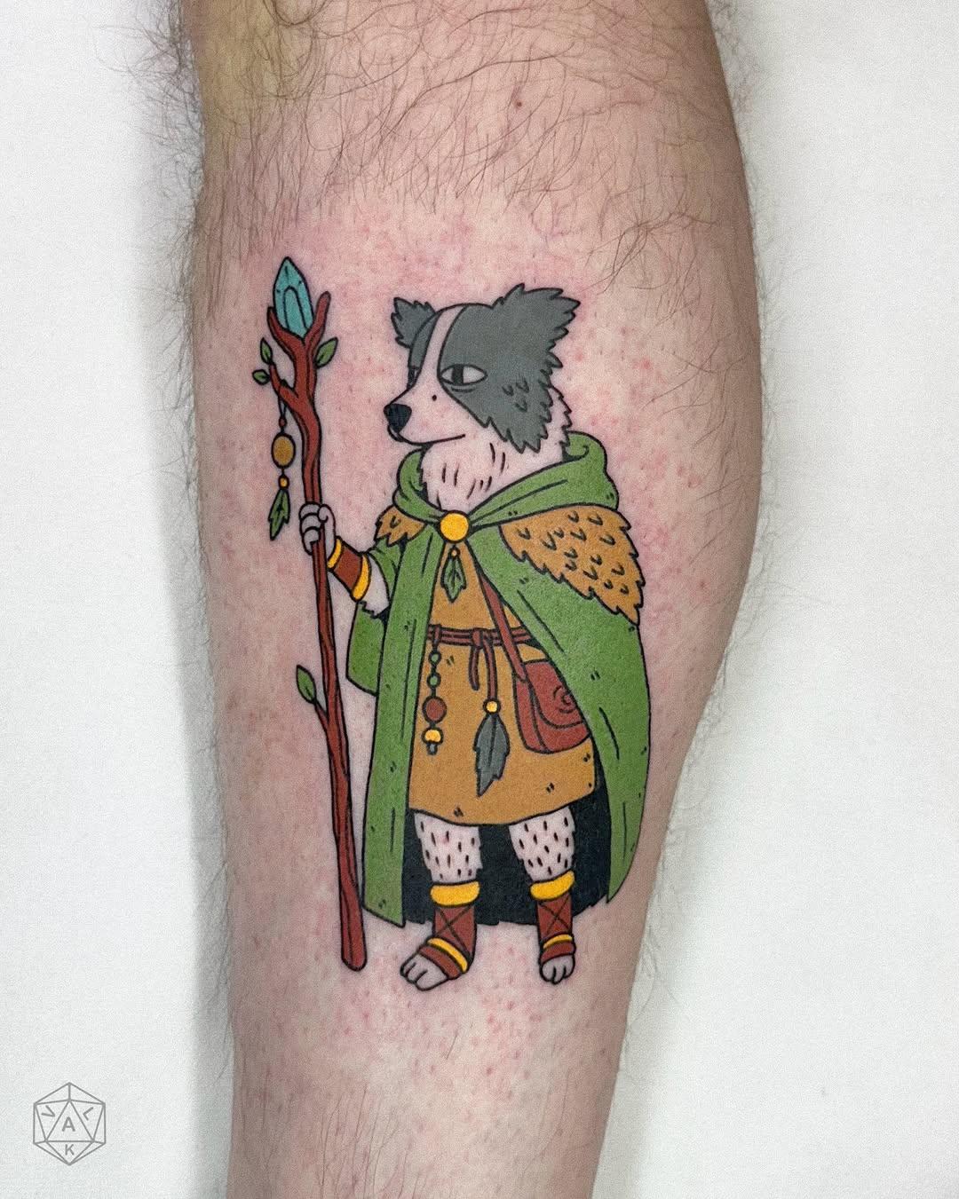 Doggo Druid, illustratif fantasy — valktattoo