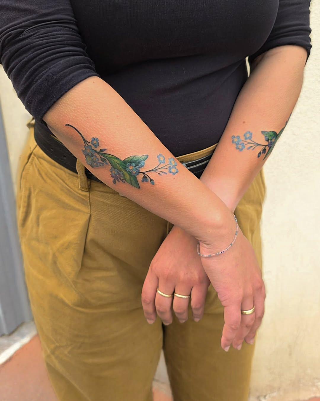 Myosotis fine line — jean.no.tattoo