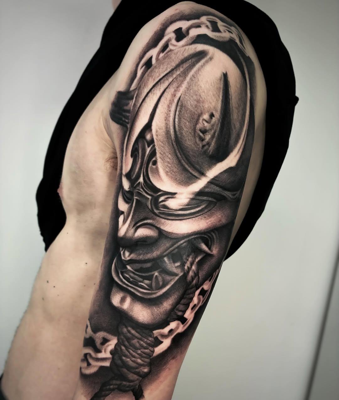 Tatouage Oni Japonais Début Sleeve — vladmorgantattoo