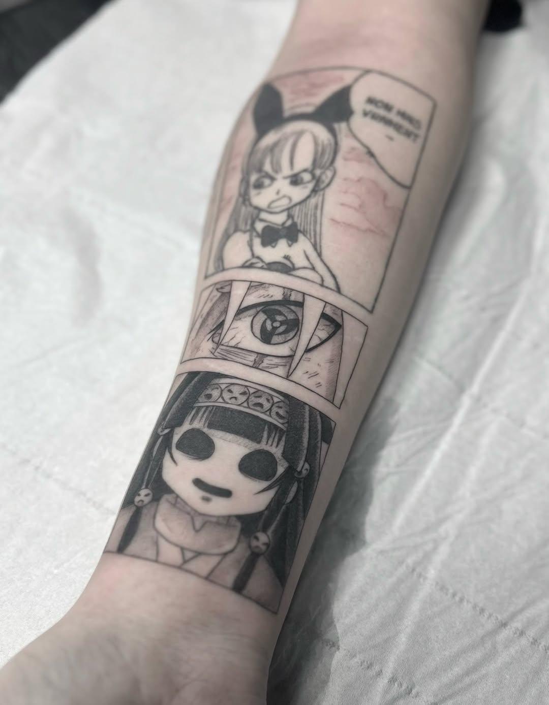 Tatouage Manga panel sleeve — tomasan.tattoo