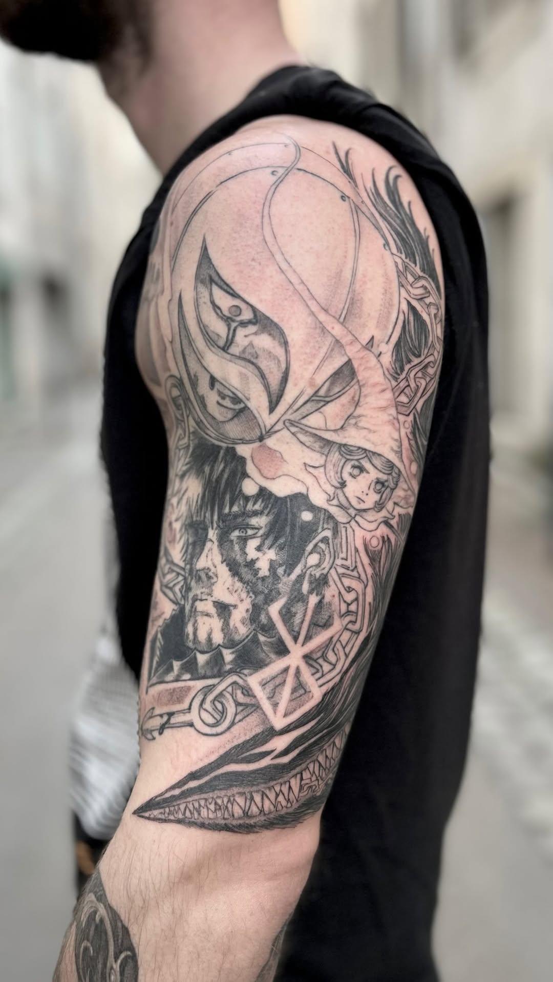 Tatouage Berserk manga sleeve — tomasan.tattoo