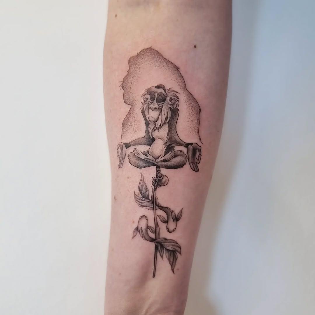 Tatouage Rafiki Lion King — benji_laforge