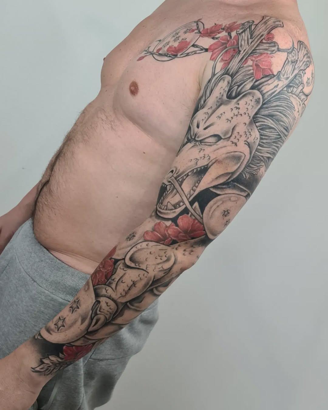 Tatouage Dragon Ball bras complet — benji_laforge