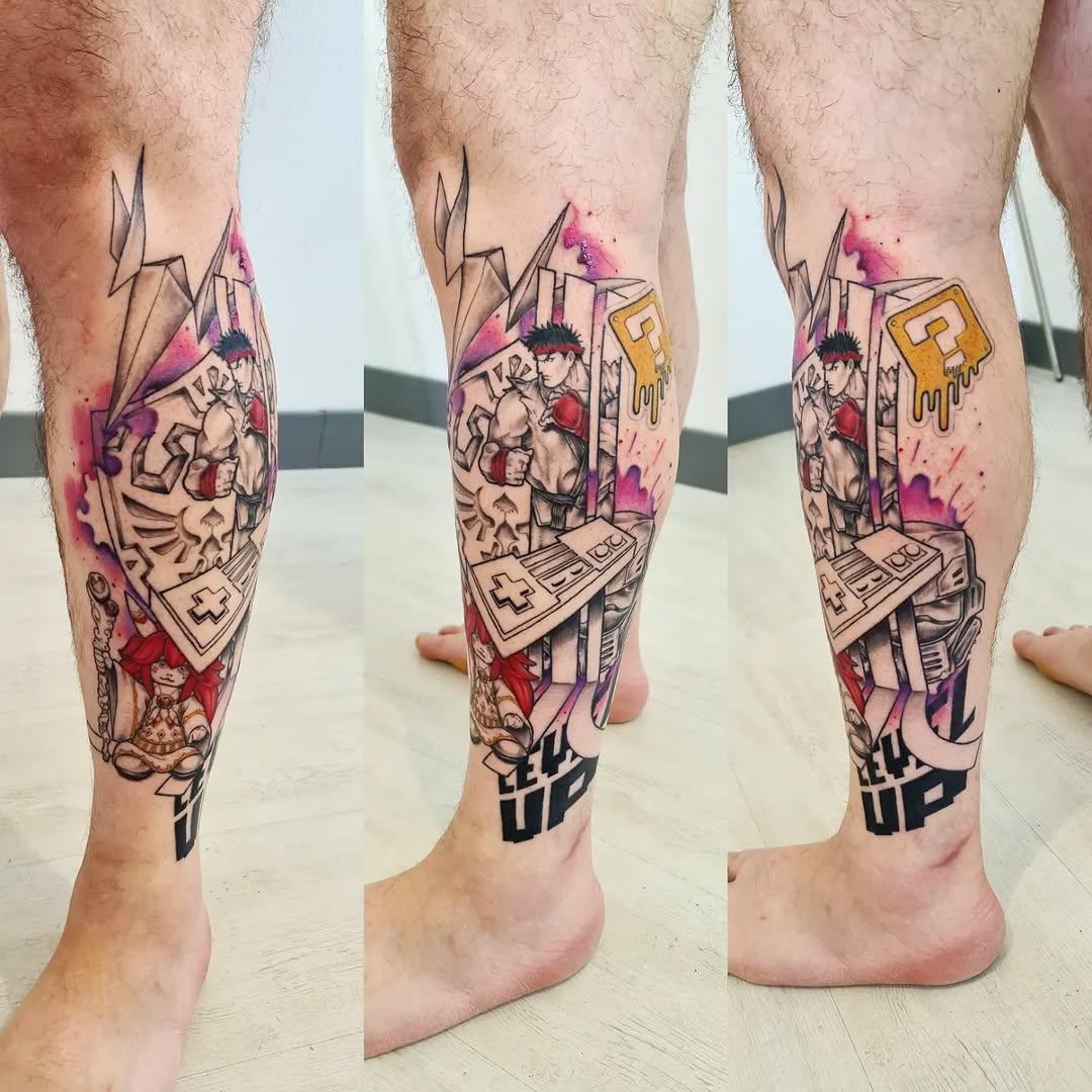 Tatouage Gaming rétro Zelda Atari Nintendo — benji_laforge