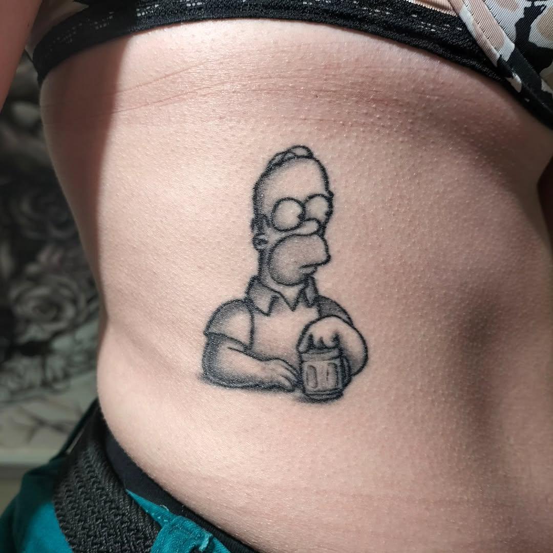 Tatouage Homer Simpson — cwmtattoo