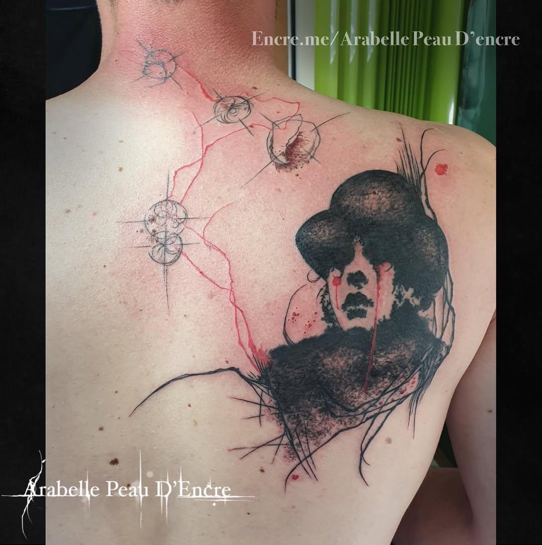 Tatouage Portrait Damien Saez — arabelle_peau_dencre