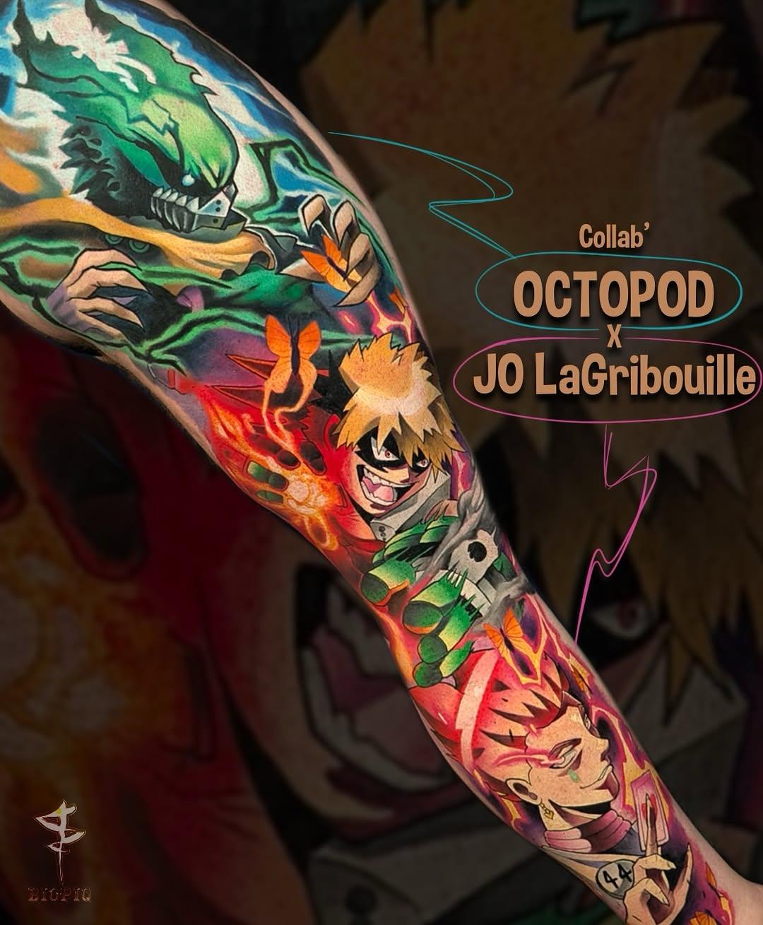 Tatouage Personnages My Hero Academia et Hunter x Hunter — octopod_tattoo