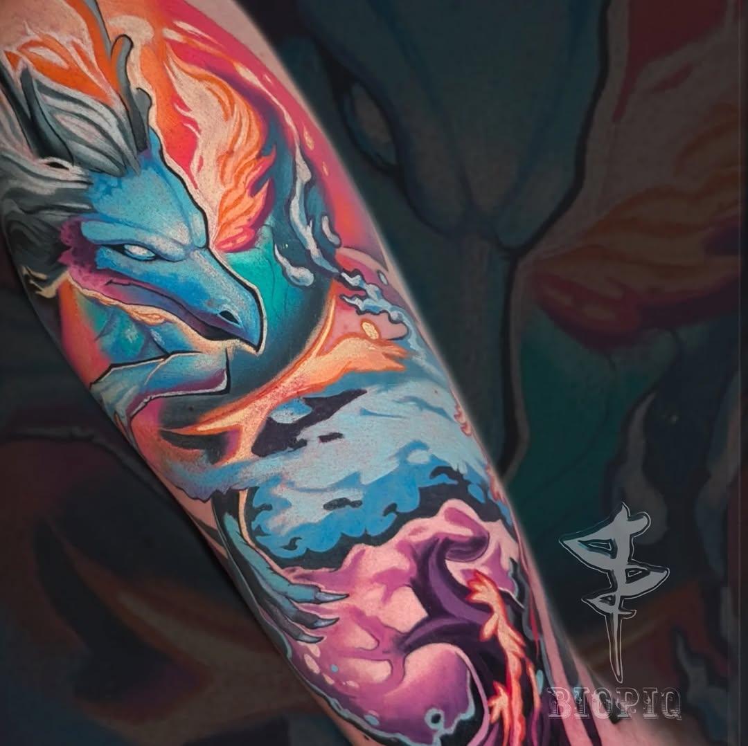 Tatouage Dragons et créatures fantastiques — octopod_tattoo