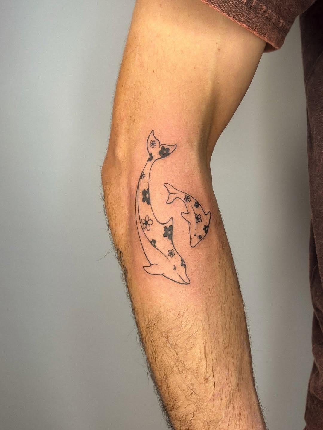 Dauphin et fleur, flash — _isolastudio_