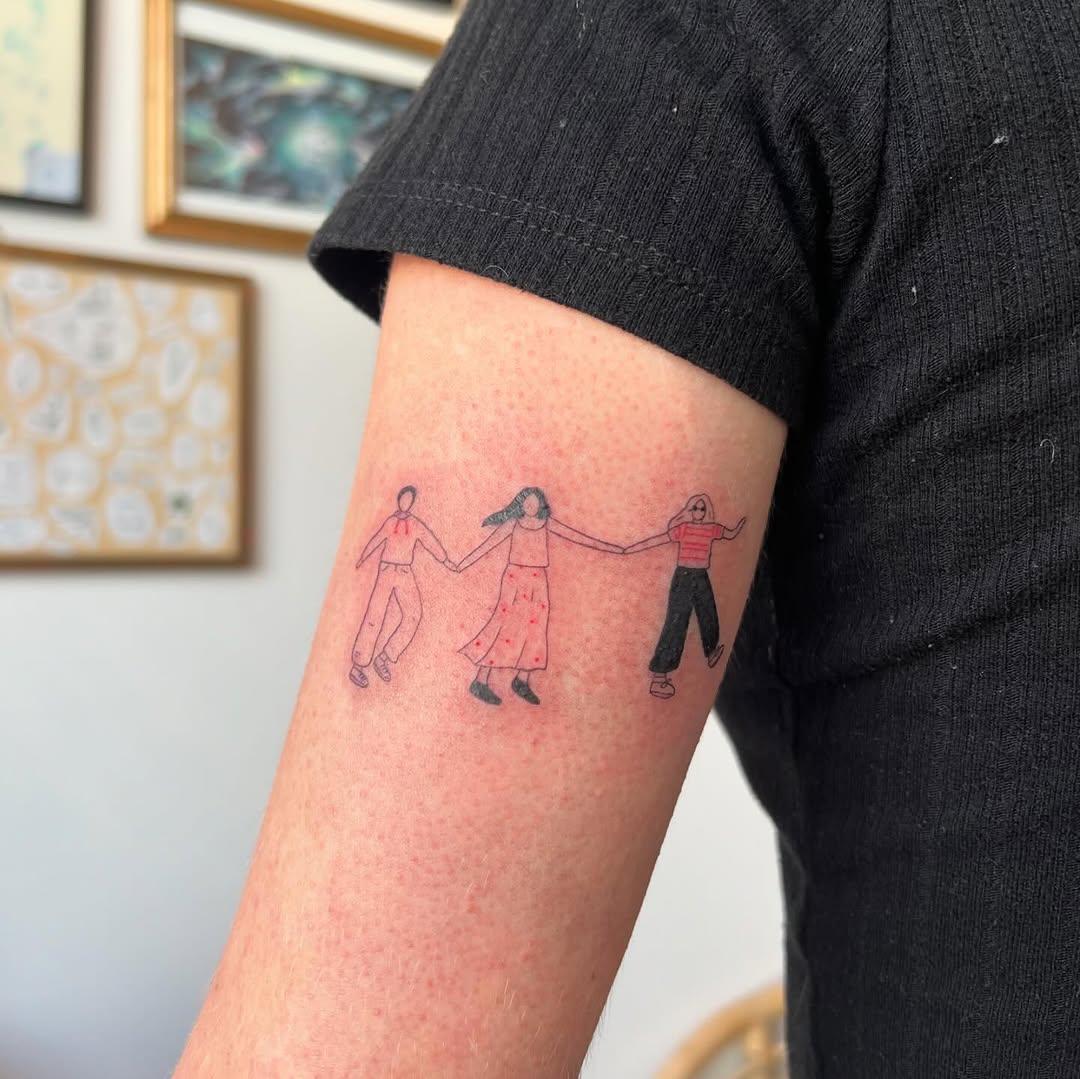 Petite fratrie fine line (citron) — sodiumchloride_tattoo