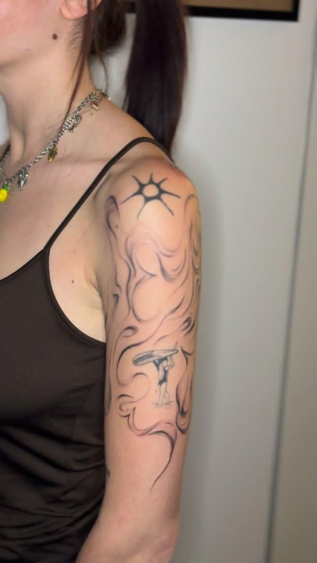 Marbrure freehand — cactussweetness.tattoo