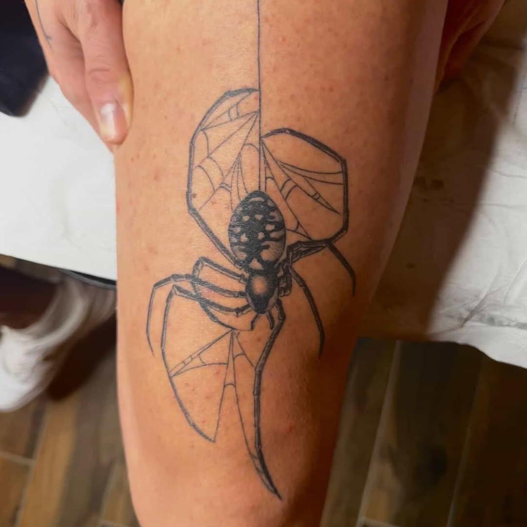 Toile d'araignée blackwork cicatrisée — nice_badink